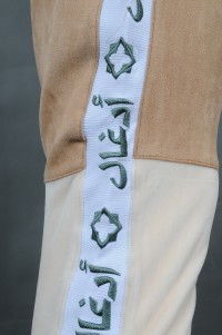 WTV169 Customized Winter Contrast Casual Set Golden Pants Bag Zipper 100% Poly Sports Suit Shop detail view-8